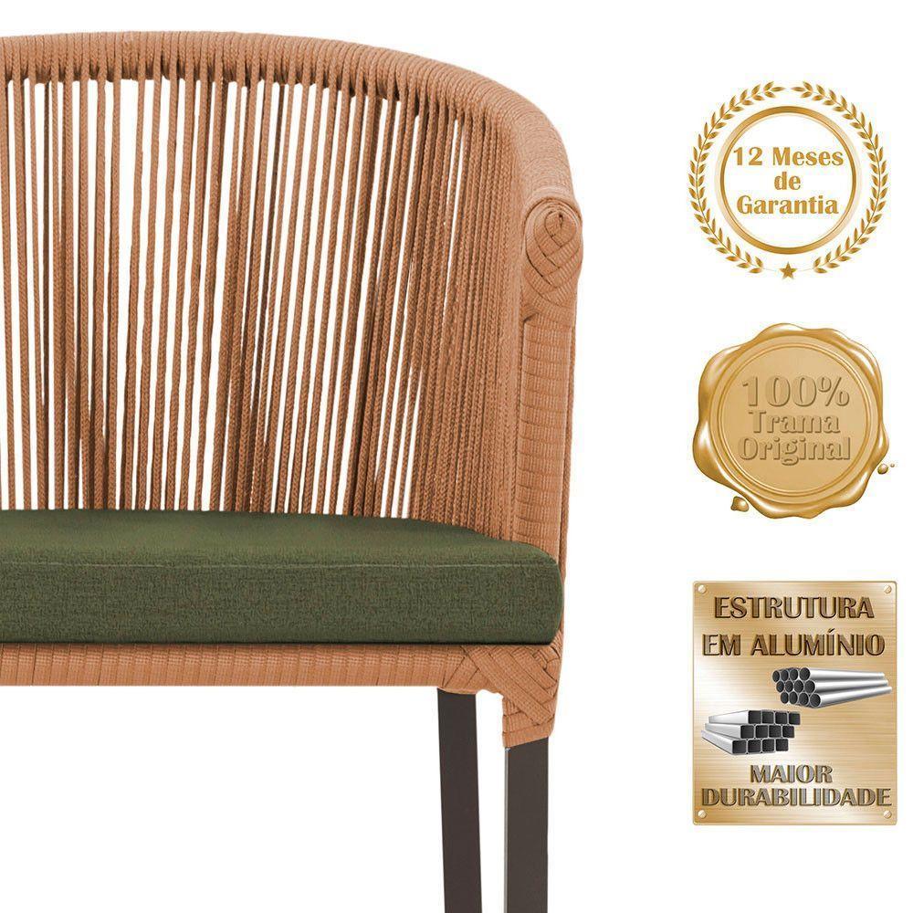 Mesa Com 4 Cadeiras E Noronha Estofado 13 Trama Original Terra Cota - 3