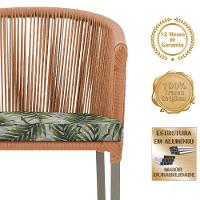 Mesa Com 4 Cadeiras E Noronha Estofado 5 Trama Original Terra Cota - 3