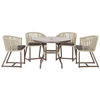Mesa Com 4 Cadeiras E Noronha Estofado 11 Trama Original Rami