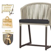 Mesa Com 4 Cadeiras E Noronha Estofado 11 Trama Original Rami