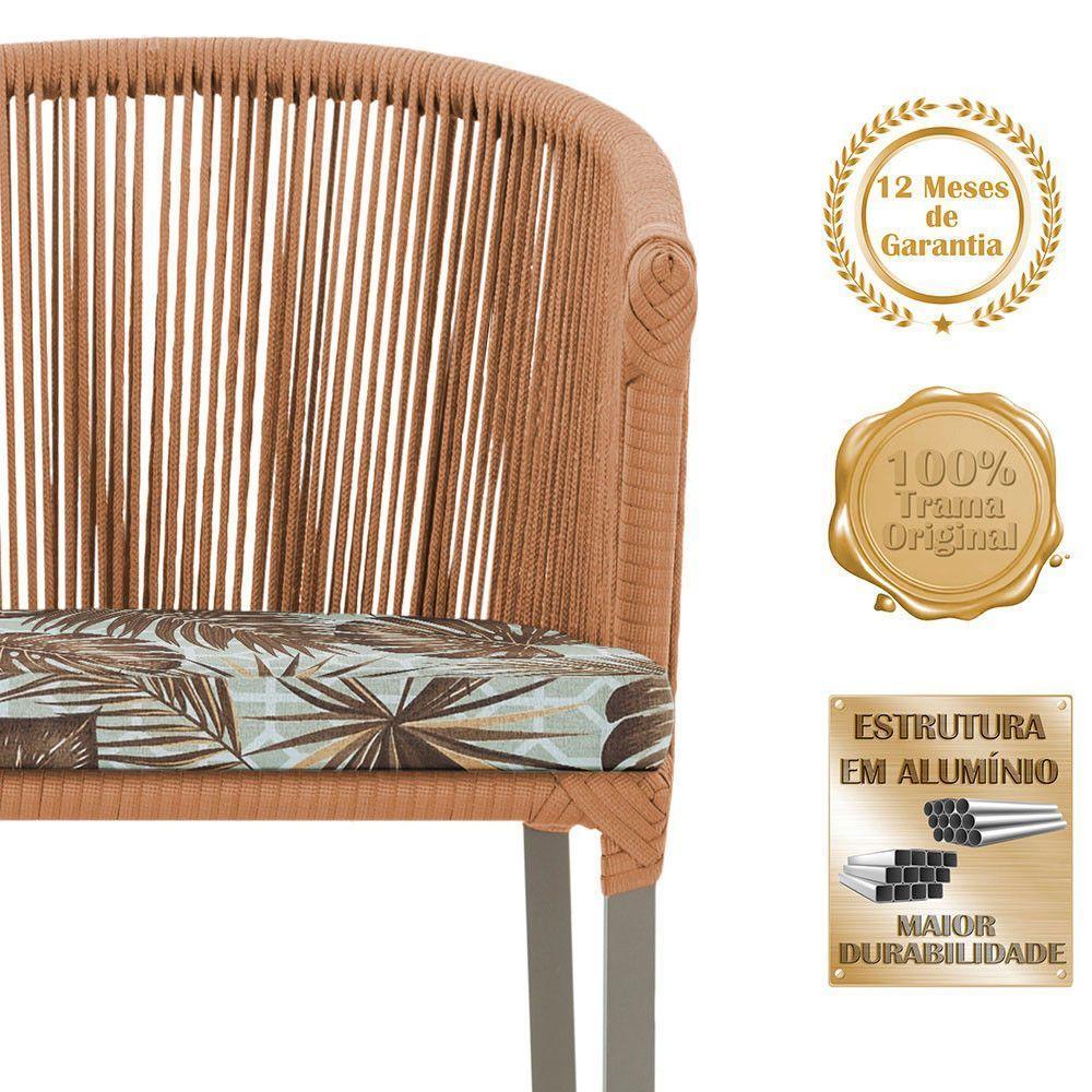 Mesa Com 4 Cadeiras E Noronha Estofado 6 Trama Original Terra Cota - 3