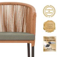 Mesa Com 4 Cadeiras E Noronha Estofado 8 Trama Original Terra Cota - 3