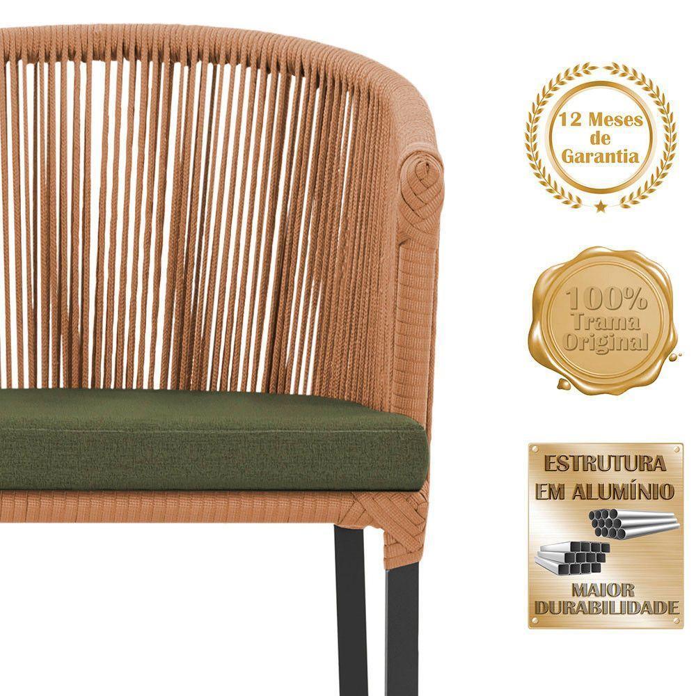 Mesa Com 4 Cadeiras E Noronha Estofado 13 Trama Original Terra Cota - 3