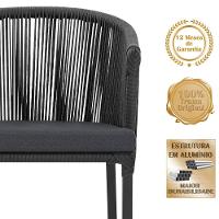 Mesa Com 4 Cadeiras E Noronha Estofado 11 Trama Original Preto - 3