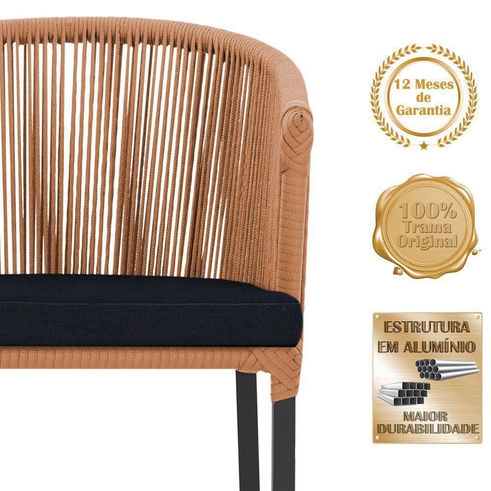 Mesa Com 4 Cadeiras E Noronha Estofado 12 Trama Original Terra Cota - 3