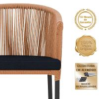 Mesa Com 4 Cadeiras E Noronha Estofado 12 Trama Original Terra Cota - 3