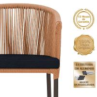 Mesa Com 4 Cadeiras E Noronha Estofado 12 Trama Original Terra Cota - 3