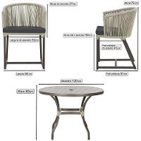 Mesa Com 6 Cadeiras Jantar Noronha Marrom E11 Trama Original Rami - 2