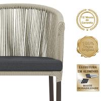 Mesa Com 6 Cadeiras Jantar Noronha Marrom E11 Trama Original Rami - 3