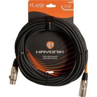 Cabo Para Microfone Player Xlr(f) X Xlr(m) 10m Preto Hayonik [f002] - 1