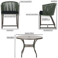 Mesa Com 6 Cadeiras De Jantar Noronha E12 Trama Original Verde - 2