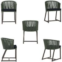 Mesa Com 6 Cadeiras De Jantar Noronha E12 Trama Original Verde - 5