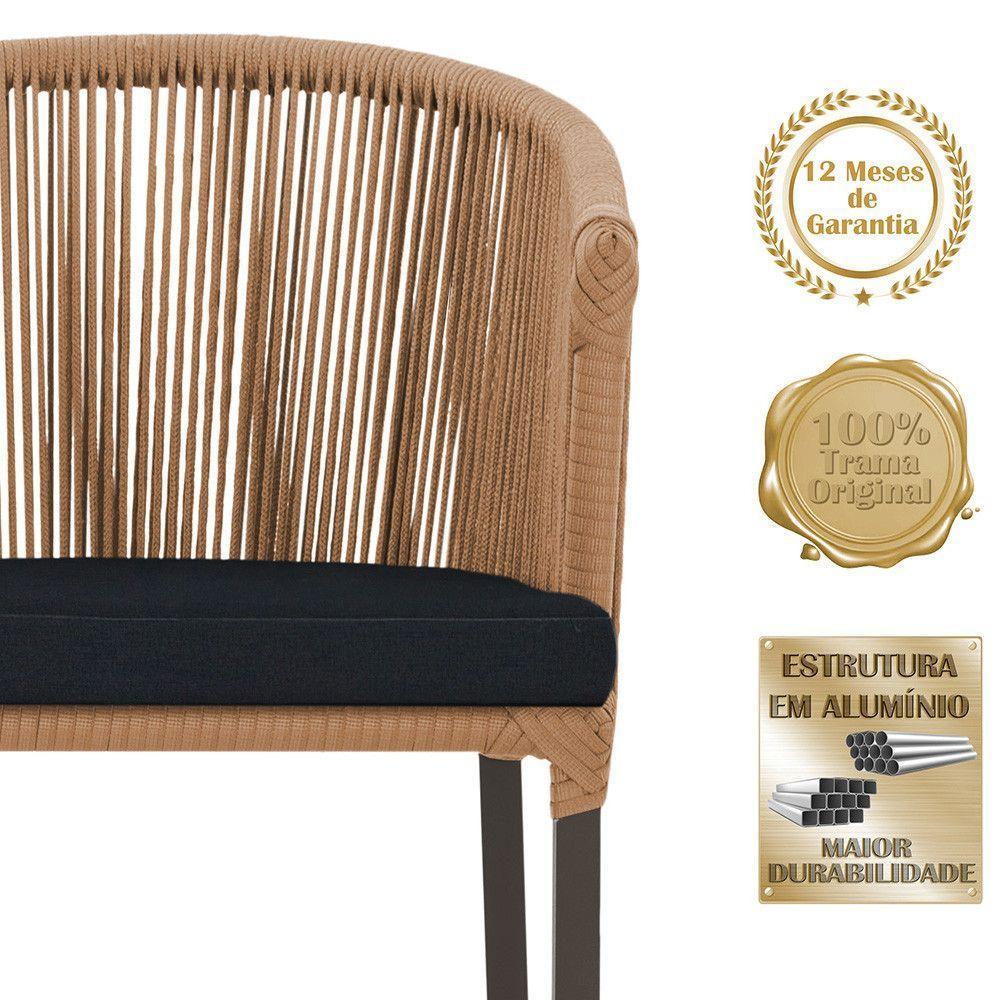 Mesa Com 6 Cadeiras De Jantar Noronha E12 Trama Original Terra Cota - 3