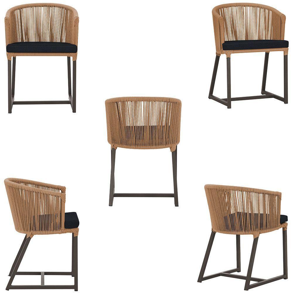 Mesa Com 6 Cadeiras De Jantar Noronha E12 Trama Original Terra Cota - 5