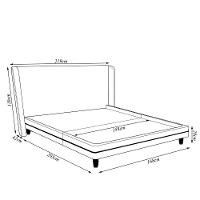 Conjunto Cama Com Cabeceira Queen Torres Pés Em Madeira Pu/bouclê Marrom/off White G91 - Gran Belo