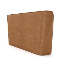 Cabeceira Design Para Cama Queen Torres Pés Em Madeira Pu/bouclê Caramelo/off White G91 - Gran Belo - 8