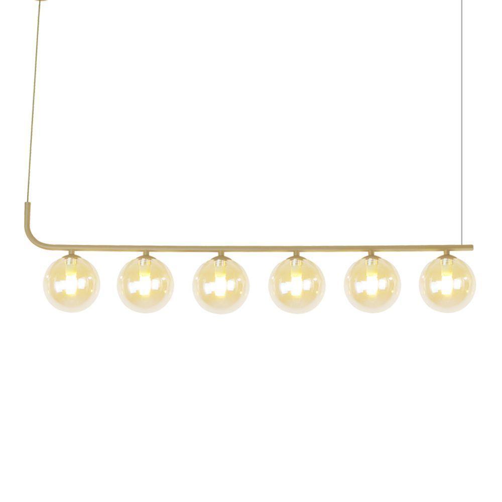 Lustre Pendente Quality Orbit Ii 1555 Dourado Champagne G9 Bivolt - 1