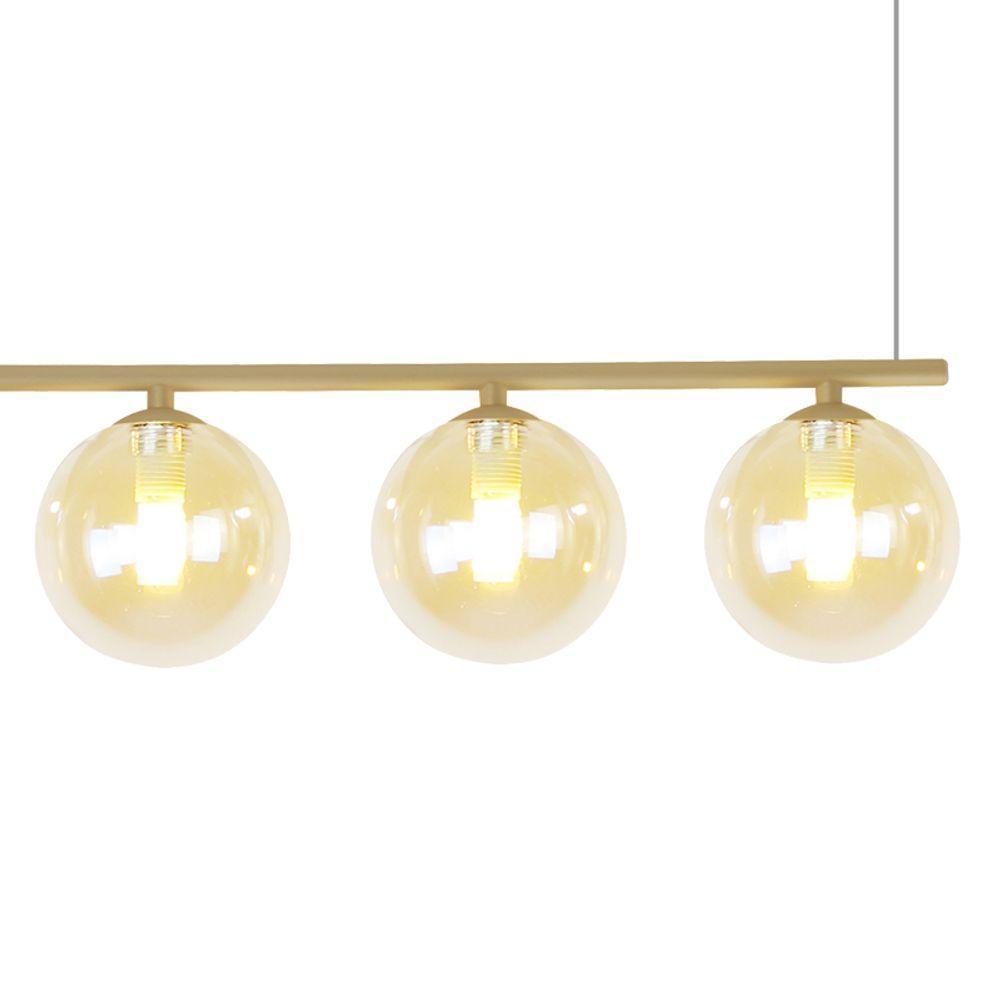 Lustre Pendente Quality Orbit Ii 1555 Dourado Champagne G9 Bivolt - 4