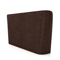 Cabeceira Design Para Cama Casal Torres Pés Em Madeira Pu/bouclê Marrom/off White G91 - Gran Belo - 8