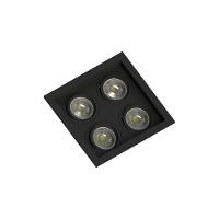 Spot Embutir Recuado Save Energy 4 Lâmpadas Mr16 Gu10 Bivolt Preto - 1