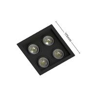 Spot Embutir Recuado Save Energy 4 Lâmpadas Mr16 Gu10 Bivolt Preto - 2