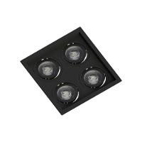 Spot Embutir Recuado Save Energy 4 Lâmpadas Par 20 Bivolt Preto - 1