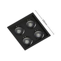Spot Embutir Recuado Save Energy 4 Lâmpadas Par 20 Bivolt Preto - 2