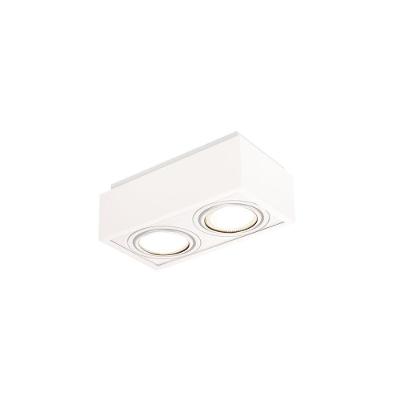 Spot De Sobrepor Newline Box Para 2 Lâmpadas Par 20 E27 Bivolt Branco