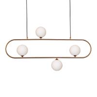 Lustre Pendente Quality Cadre 1329 G9 Bivolt Bronze Branco - 1