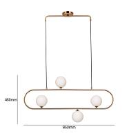 Lustre Pendente Quality Cadre 1329 G9 Bivolt Bronze Branco - 4