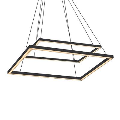 Lustre Pendente Newline Fit Led 747 Bivolt Preto 3000k Luz Amarela
