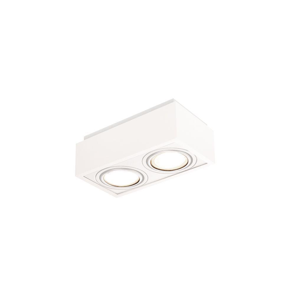Spot De Sobrepor Newline Box Para 2 Lâmpadas Mr16 Gu10 Bivolt Branco - 1