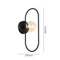 Arandela Quality Cadre 1332 G9 Bivolt Preto Champagne - 3