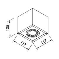 Spot De Sobrepor Newline Box Ar70 Gu10 Bivolt Branco Preto - 2