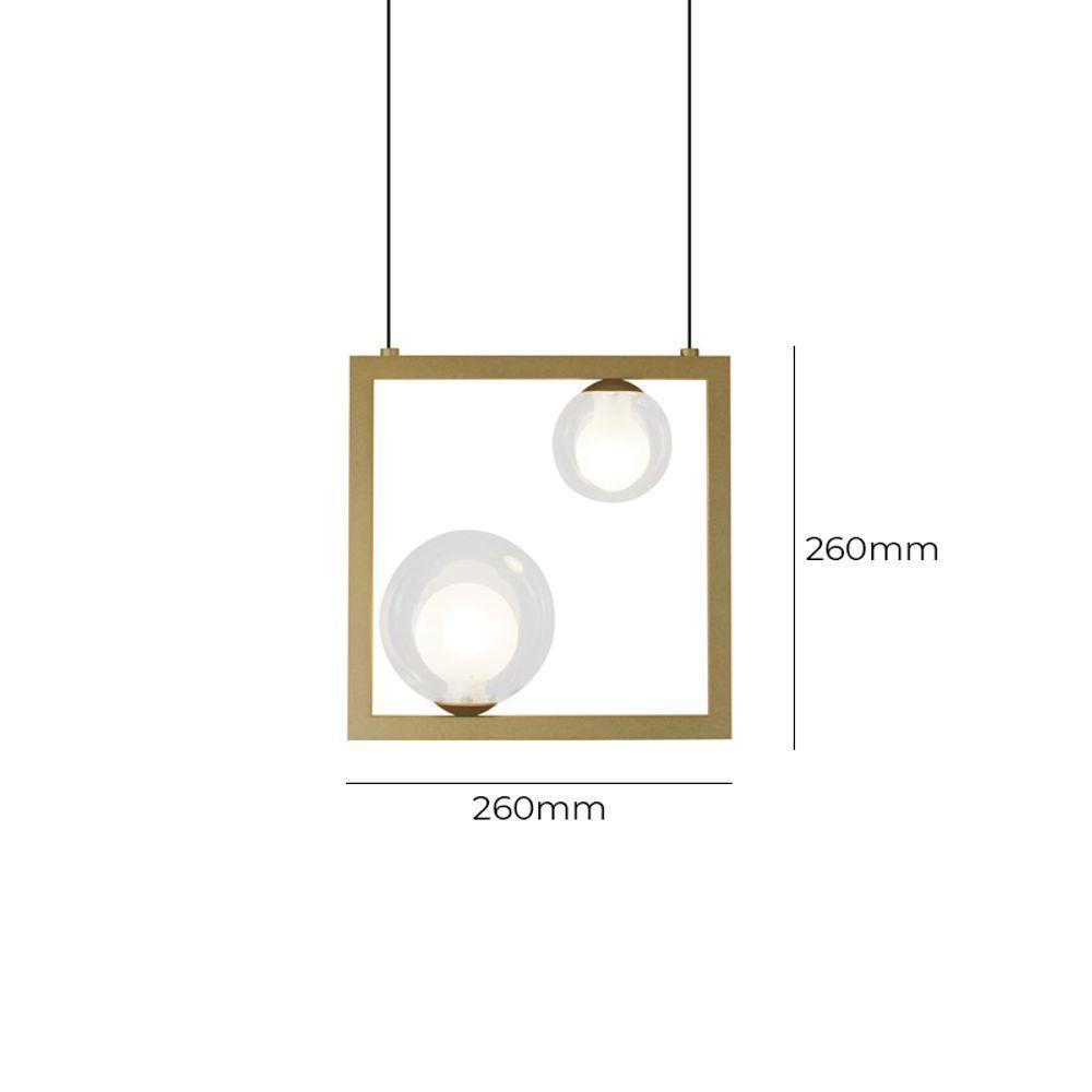 Lustre Pendente Quality Orbit 1533 G9 Bivolt Dourado Transparente - 2