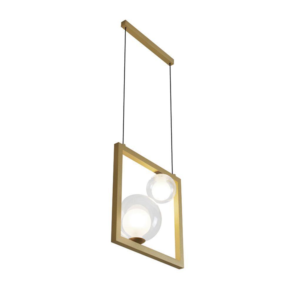 Lustre Pendente Quality Orbit 1533 G9 Bivolt Dourado Transparente - 5