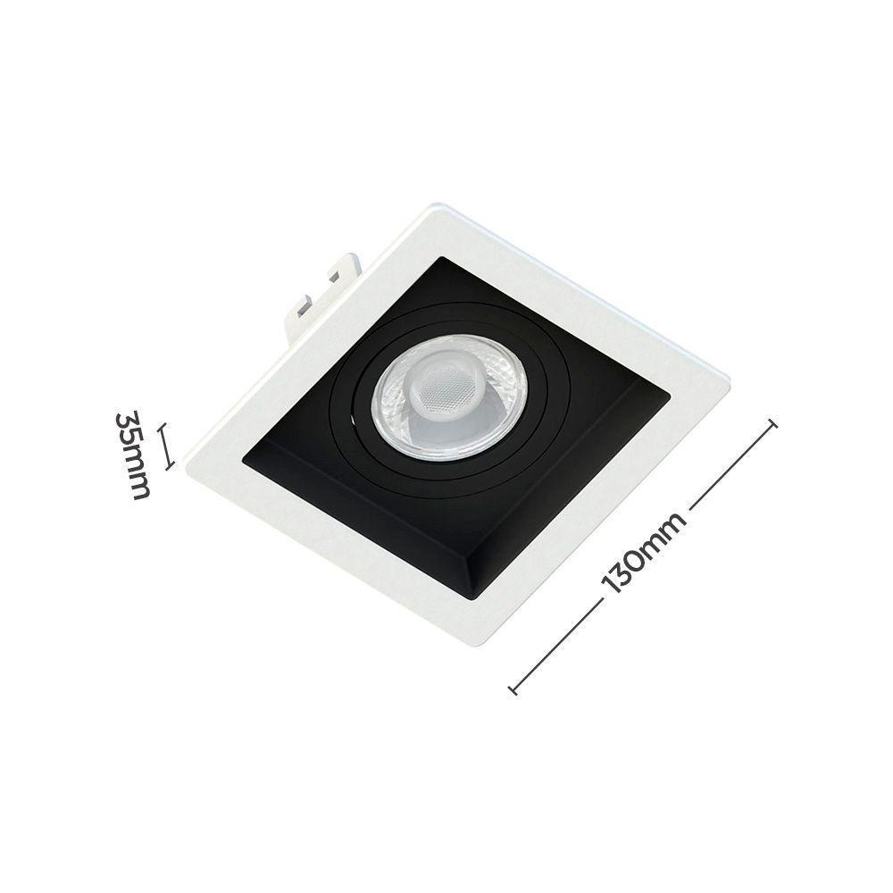 Spot De Embutir Recuado Save Energy Par 20 E27 Bivolt Branco-preto - 2
