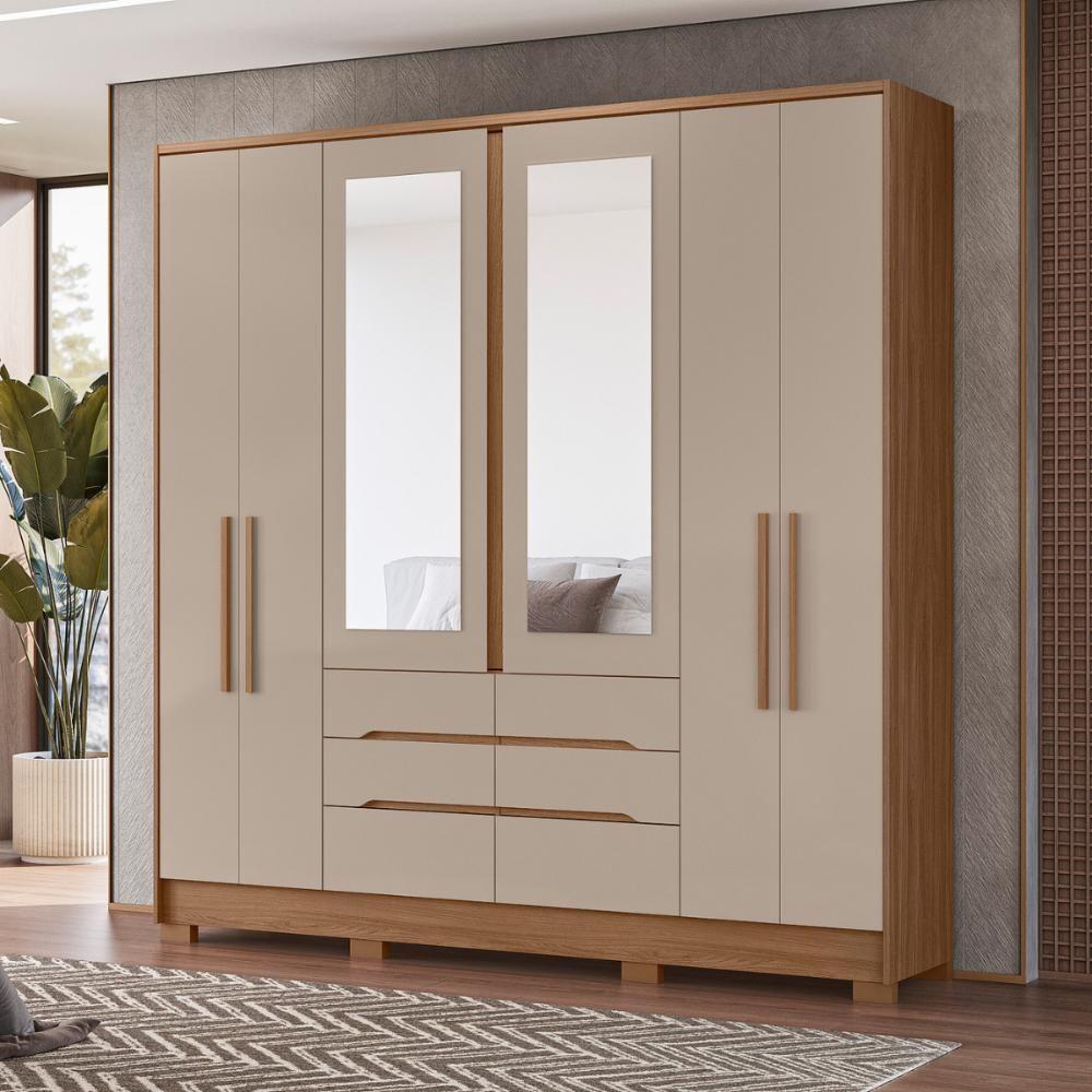 Jogo Roupeiro E Comoda Florence Carvalho Fendi - 1