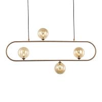Lustre Pendente Quality Cadre 1329 G9 Bivolt Bronze Champagne - 1