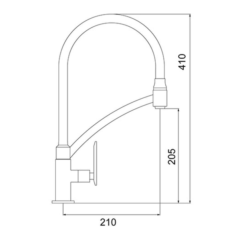 Torneira Lorenzetti Lorenchef Com Bica Móvel 1167 C81 De Bancada Preta - 3
