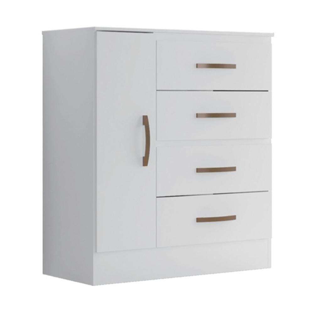 Comoda 1 Porta 4 Gavetas Ibitinga Branco - 2