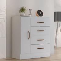 Comoda 1 Porta 4 Gavetas Ibitinga Branco - 1