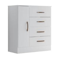 Comoda 1 Porta 4 Gavetas Ibitinga Branco - 2