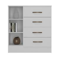 Comoda 1 Porta 4 Gavetas Ibitinga Branco - 3
