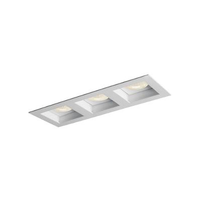 Spot De Embutir Newline Flat Para 3 Lâmpadas Mr16 Gu10 Bivolt Preto