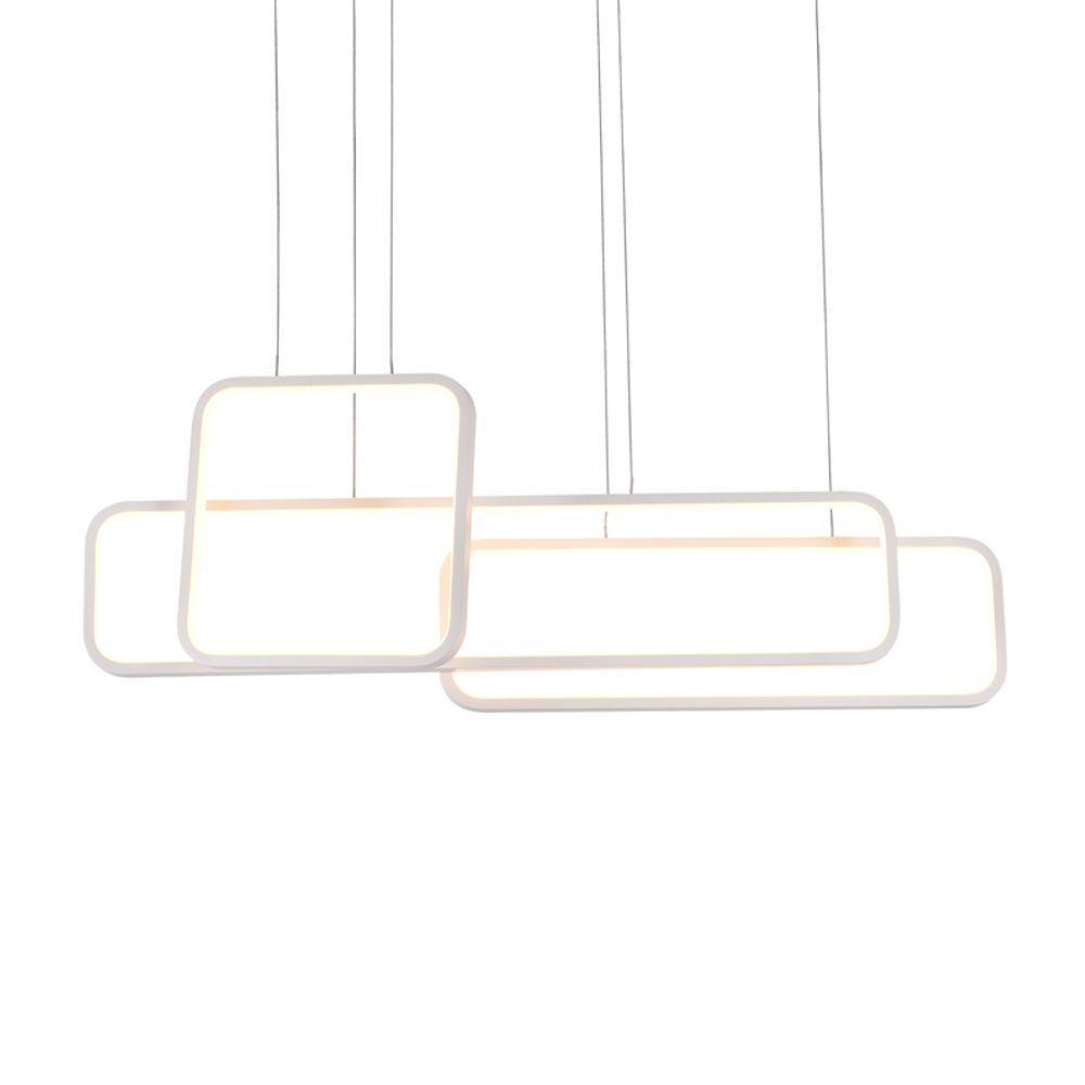 Lustre Pendente Quality Recto 1446 Led Bivolt Branco - 1