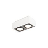 Spot De Sobrepor Newline Box Para 2 Lâmpadas Ar111 Gu10 Bivolt Branco Preto - 1