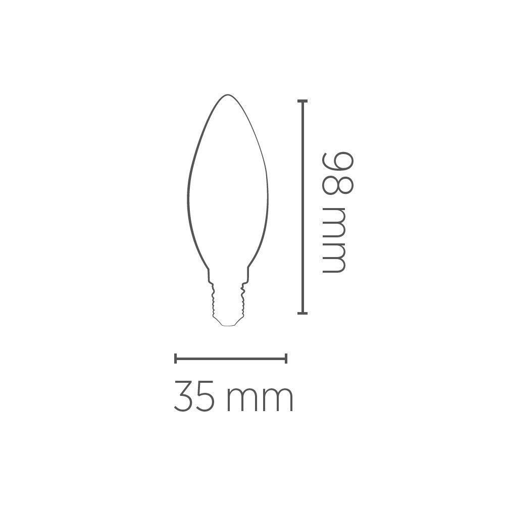 Lâmpada Led Save Energy Filamento Vela Milky C35 Ip65 4w E14 Bivolt 2400k Branco Quente Se-375.2327 - 2