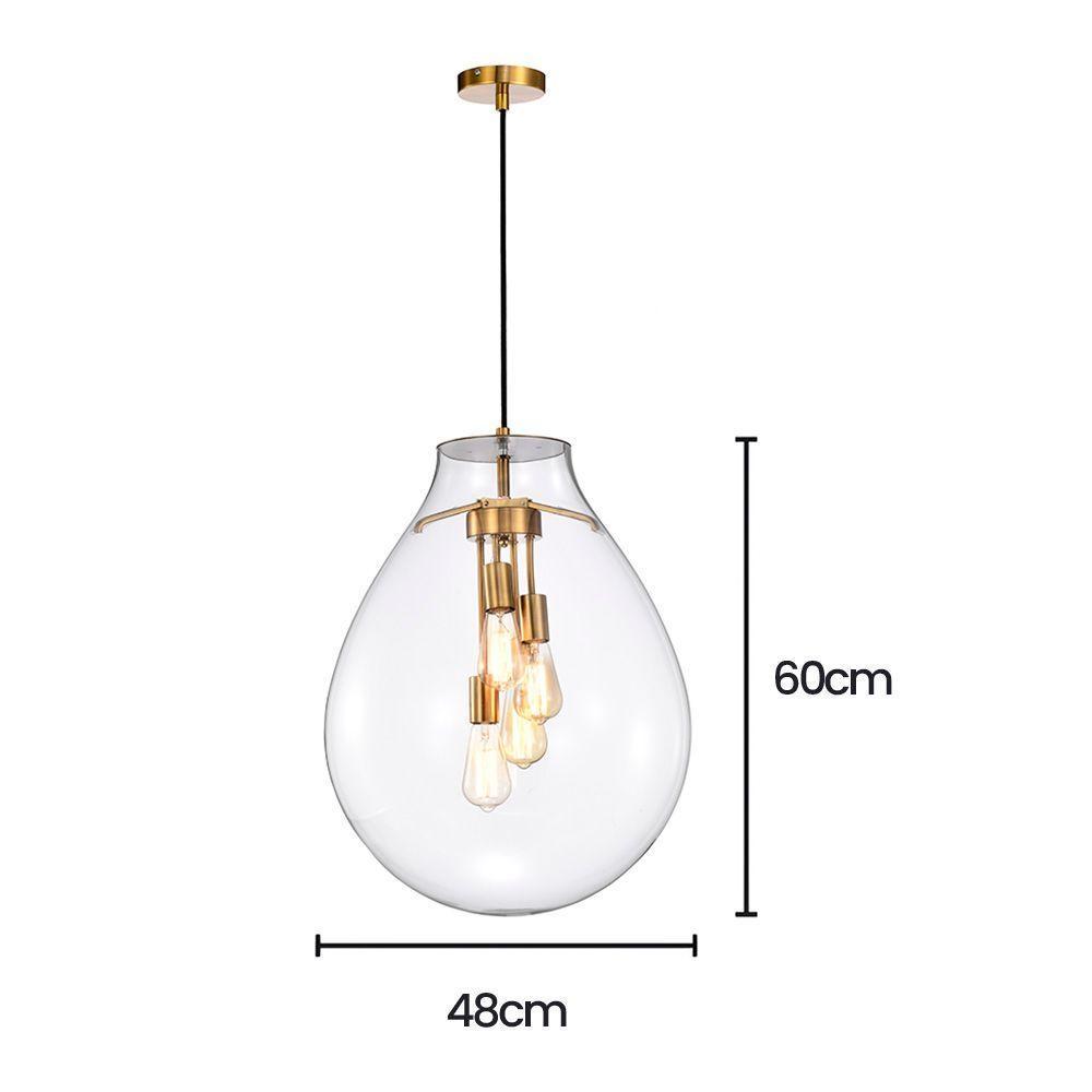 Lustre Pendente Skylight Tommy 3039 G E27 Bivolt Dourado-transparente - 3