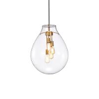 Lustre Pendente Skylight Tommy 3039 G E27 Bivolt Dourado-transparente - 1